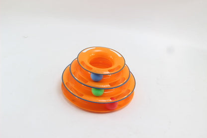 Factory direct selling pet toys, cat play plate, cat intelligence three-layer play turntable