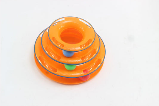 Factory direct selling pet toys, cat play plate, cat intelligence three-layer play turntable