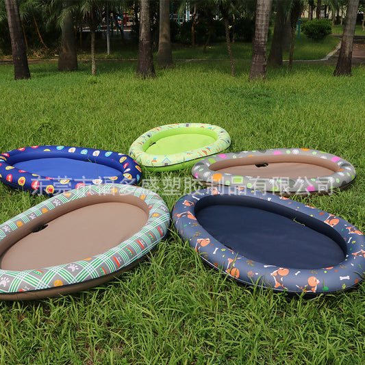 8 in-stock inflatable pet floating row pvc floating dog floating row swimming floating bed floating pad water supplies toys