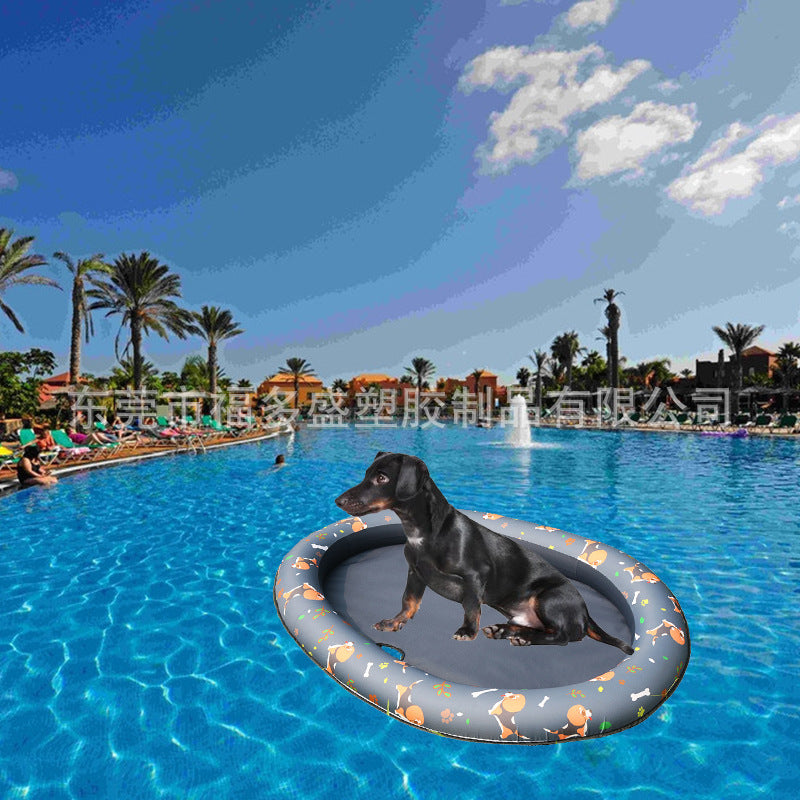 8 in-stock inflatable pet floating row pvc floating dog floating row swimming floating bed floating pad water supplies toys