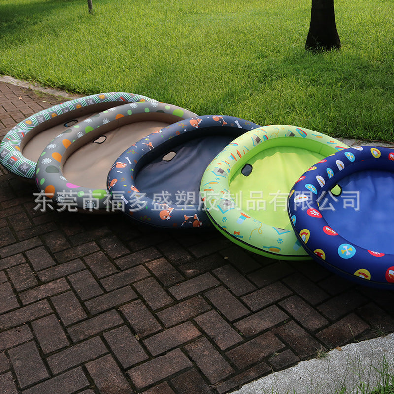 8 in-stock inflatable pet floating row pvc floating dog floating row swimming floating bed floating pad water supplies toys