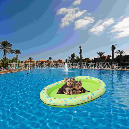8 in-stock inflatable pet floating row pvc floating dog floating row swimming floating bed floating pad water supplies toys