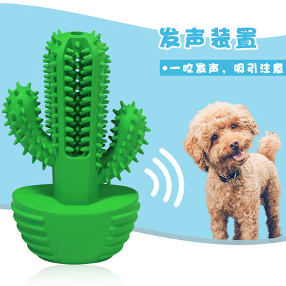 Cross-border hot-selling pet products, cactus pet vocal teeth cleaning sticks, dog toys and dog toothbrushes