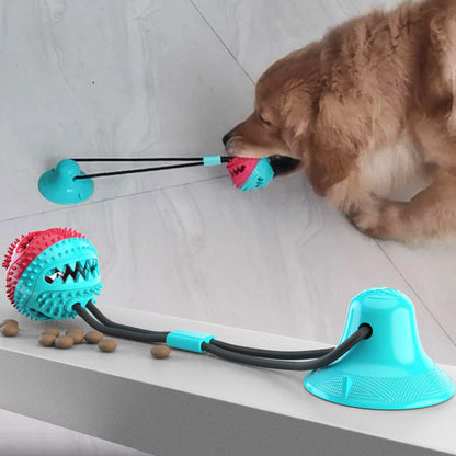 Pet Molar Amazon hot sale pet supplies teething leaker chew resistant ball suction cup dog toy