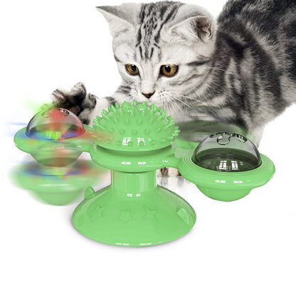 Pet supplies Amazon spring man spinning cat toy turntable cat teaser stick vent balance car pet toys