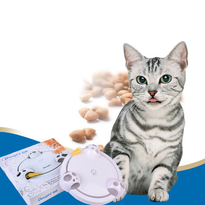 Cat Teaser Electric Plate Pet Toys Kitten Puppy Artificial Mouse 360 Rotation Automatic Interactive Play Exercise Mice Catch Toy