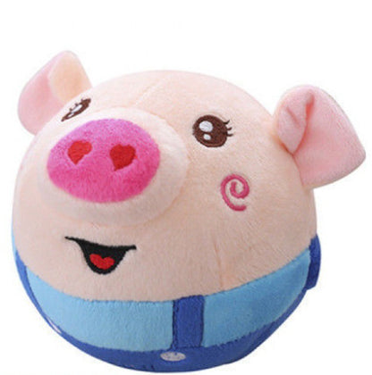 Pet plush toys, interactive dog toys, squeaking mobile dog ball toys, washable cartoon pig plush