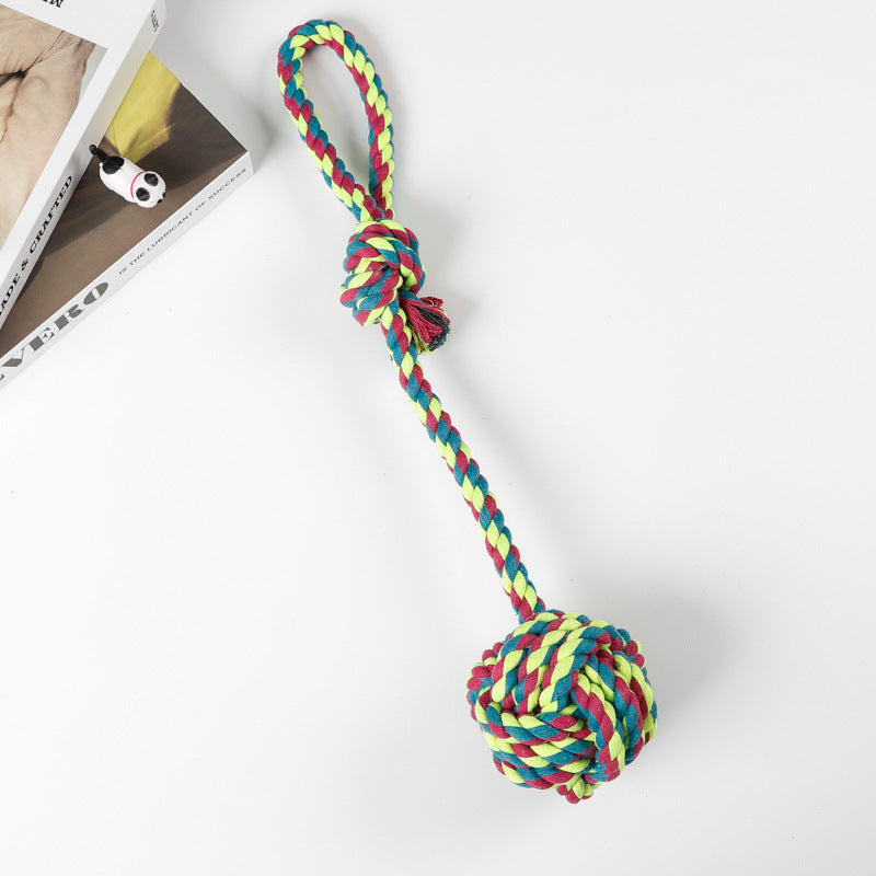 Amazon new pet toys dog cotton rope toys medium and large dog chew-resistant teething big dog toys wholesale