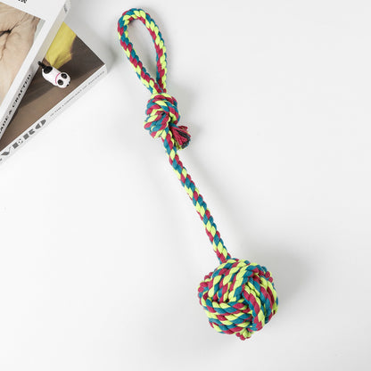 Amazon new pet toys dog cotton rope toys medium and large dog chew-resistant teething big dog toys wholesale