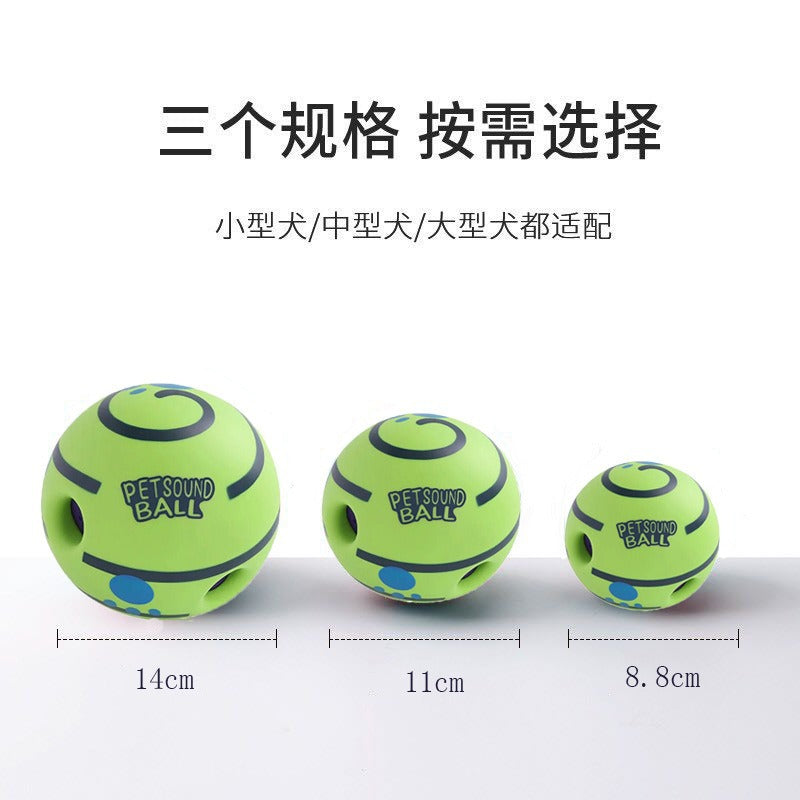 Cross-border dog toys to relieve boredom artifact rolling screaming ball bite-resistant grinding teeth self-entertainment alone is not bad pet sound ball