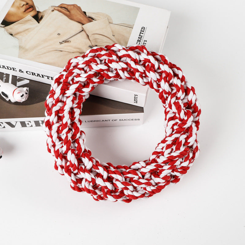 Amazon new pet toys dog cotton rope toys medium and large dog chew-resistant teething big dog toys wholesale