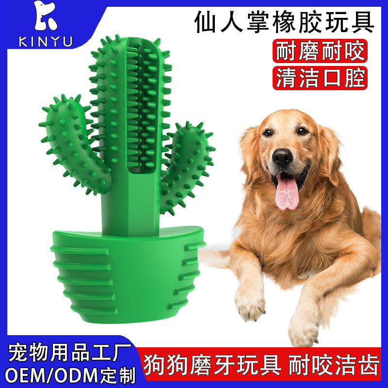 Cross-border hot-selling pet products, cactus pet vocal teeth cleaning sticks, dog toys and dog toothbrushes