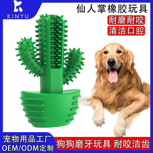 Cross-border hot-selling pet products, cactus pet vocal teeth cleaning sticks, dog toys and dog toothbrushes