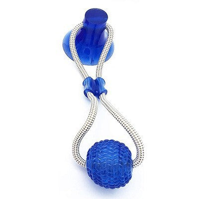 Dog Teeth Grinding TPR Interactive Ball Pet Chewing Suction Cup Rubber Toys Teeth Cleaning Pull Rope Elastic Toys Wholesale