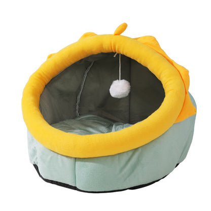Cat house new pet supplies winter warm pet sleeping nest super large semi-enclosed cat house pet nest wholesale