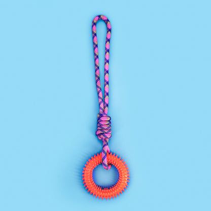 Cross-border popular dog teething and chew-resistant cotton rope toys, pet colorful braided knot toys, puppy self-entertainment toys