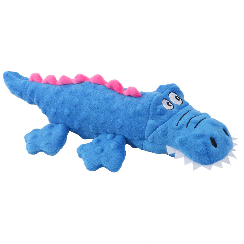 New Pet Plush Toy Sounding Crocodile Teething Resistant Cute Cartoon Dog Toy Pet Supplies