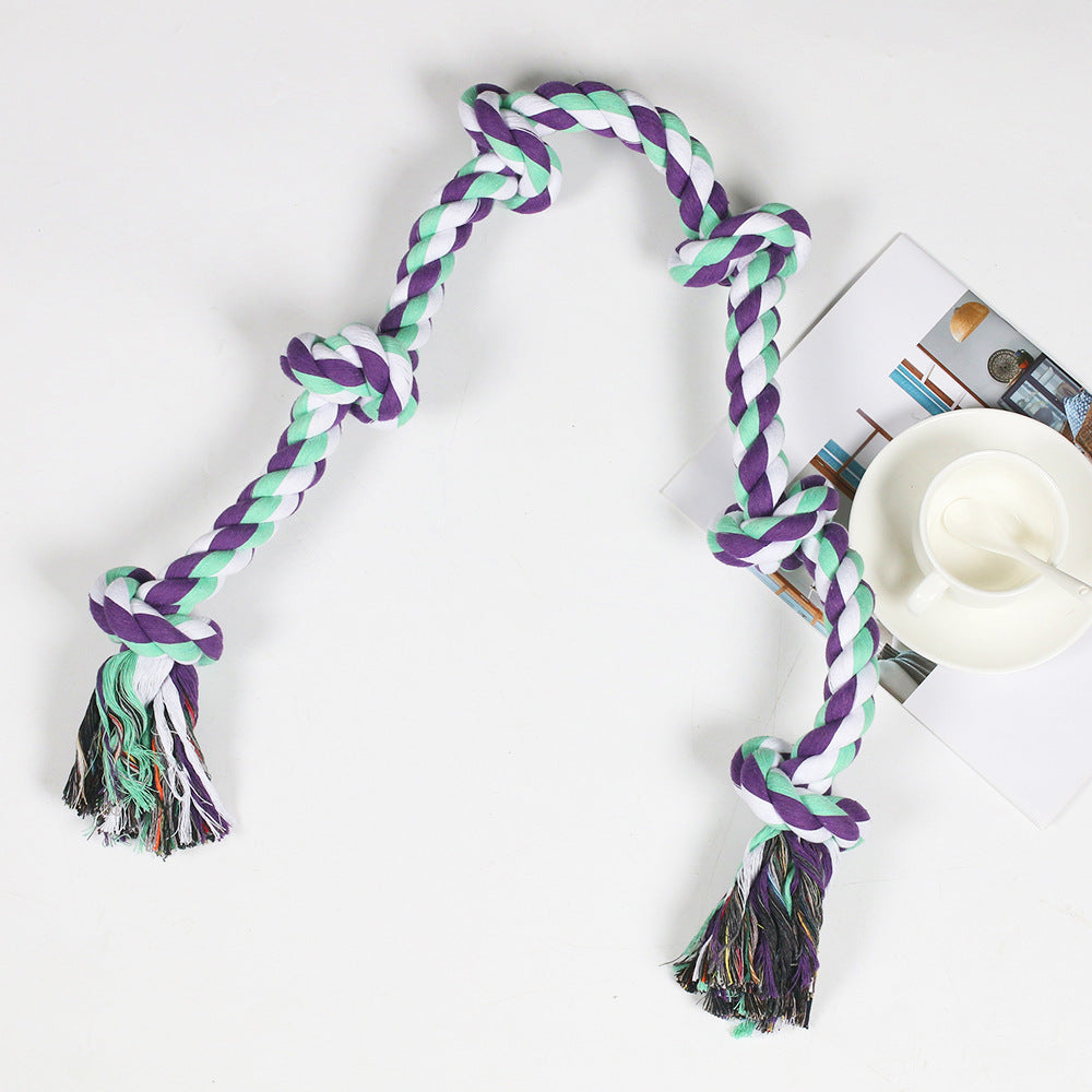 Amazon new pet toys dog cotton rope toys medium and large dog chew-resistant teething big dog toys wholesale
