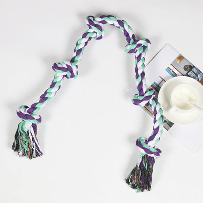 Amazon new pet toys dog cotton rope toys medium and large dog chew-resistant teething big dog toys wholesale