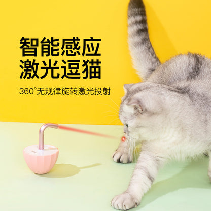 Cat Toys Intelligent Laser Pen Cat Teasing Stick Rotating Infrared Kitten Tumbler Self-Hiring Toys Wholesale