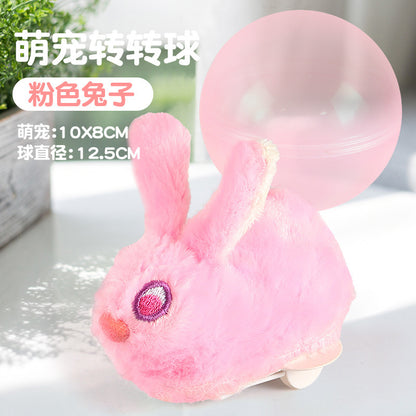 Amazon cross-border pet toys simulation hamster white rabbit electric rolling ball cat toys vibrato same pet