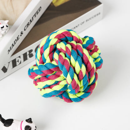 Amazon new pet toys dog cotton rope toys medium and large dog chew-resistant teething big dog toys wholesale