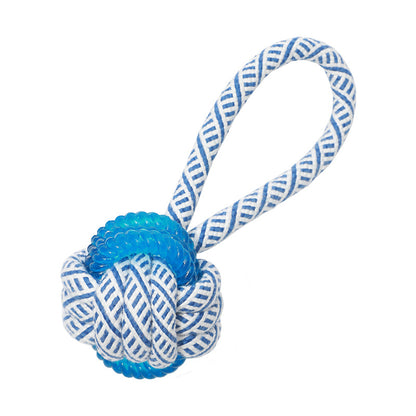 [Piaogoubang] New Ocean Series Cotton Rope Dog Toys Spiny Ball Golden Retriever Rope Knot Pet Teething