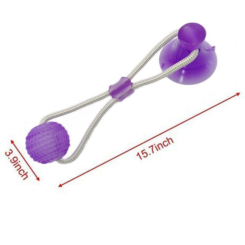 Dog Teeth Grinding TPR Interactive Ball Pet Chewing Suction Cup Rubber Toys Teeth Cleaning Pull Rope Elastic Toys Wholesale