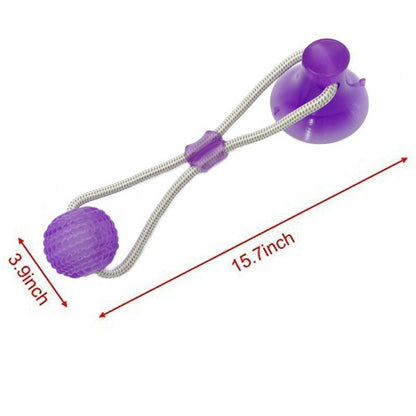 Dog Teeth Grinding TPR Interactive Ball Pet Chewing Suction Cup Rubber Toys Teeth Cleaning Pull Rope Elastic Toys Wholesale