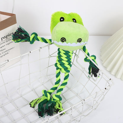Dog Plush Cotton Rope Chewing Toy Cute Animal Shaped Teeth-Resistant Pet Supplies Manufacturer Wholesale