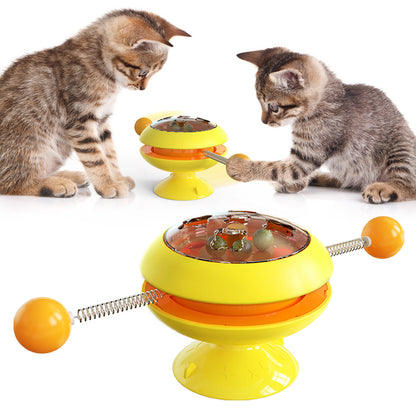 Pet supplies wholesale factory new products Amazon hot sale turntable cat toys cat teaser stick cat fight catnip ball