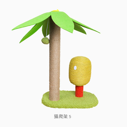Pet toys cat sisal cat scratching post cat toys claw grinding coconut tree small cat climbing frame cat column