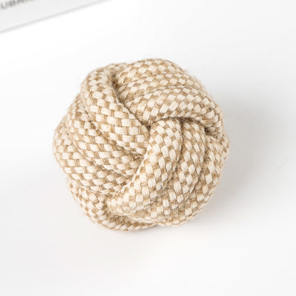 Amazon hot selling dog pet toys cotton and linen rope ball golden retriever Shiba Inu pet toys decompression toy set