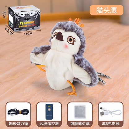 Cat toys touch induction sound cat teasing stick plush simulation bird hedgehog capybara teeth grinding self-entertainment