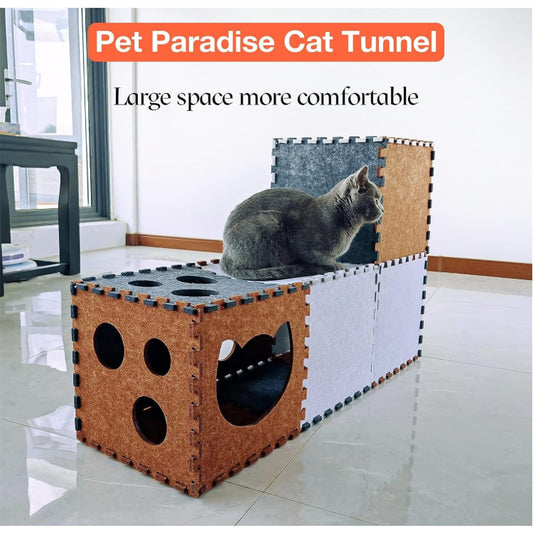 Felt cat tunnel diy assembled pet supplies cat toy house deformed cat tunnel foldable multiple sets