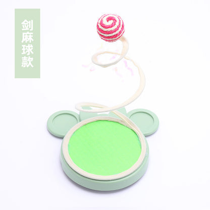 Cat Toys Spring Coil Spiral Mouse Cat Toys Cat Self-entertainment Toys Cat Scratching Board Pet Toys