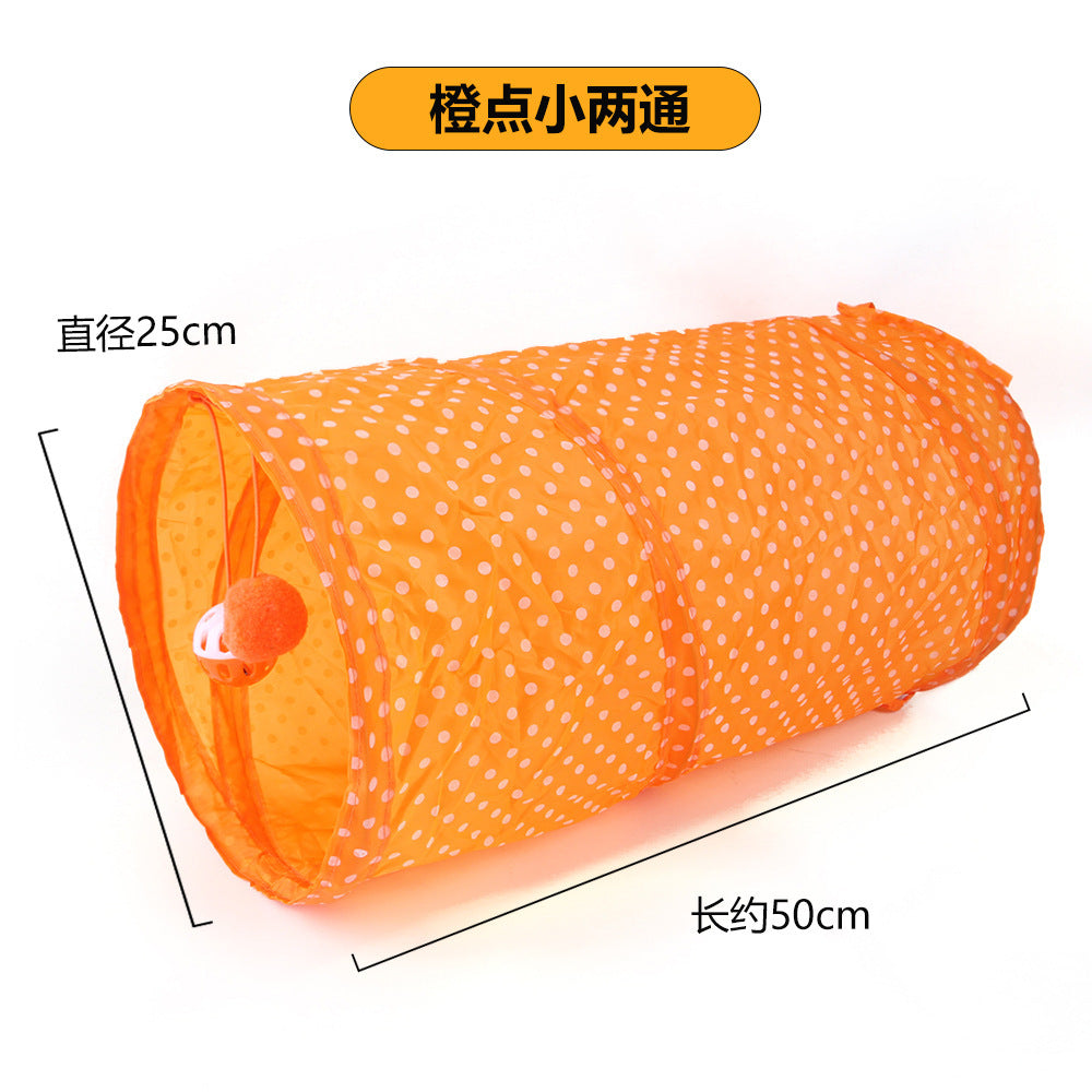 Cross-border new pet interactive toys self-entertainment cat tunnel rainbow cat channel runway rolling chinchilla nest