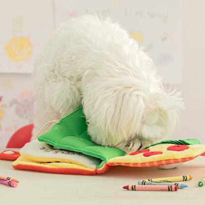 Ins Korean food leaking sniffing sound cute cloth book dog toys pet food hiding toys in stock Amazon