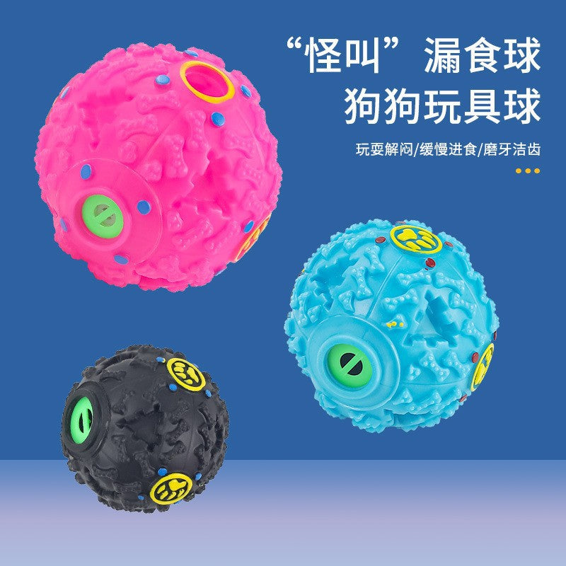 Pet toys chew dog food leaking ball size multi-color optional milk flavor rubber ball pet cat and dog toys 6