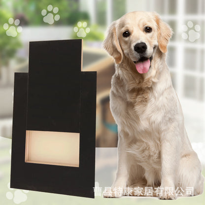 Wooden dog scratching board with dog food box indoor pet supplies dog toys nail file board claw grinding solid wood scraper