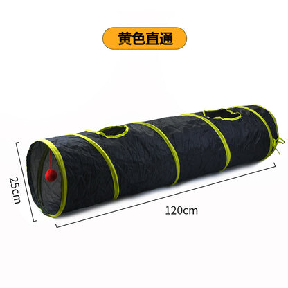 Cross-border new pet interactive toys self-entertainment cat tunnel rainbow cat channel runway rolling chinchilla nest