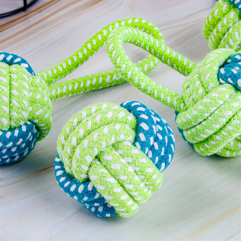 Manufacturers supply pet cotton rope toys dog toy set dog teeth cleaning cotton rope bite resistant dog rope toys