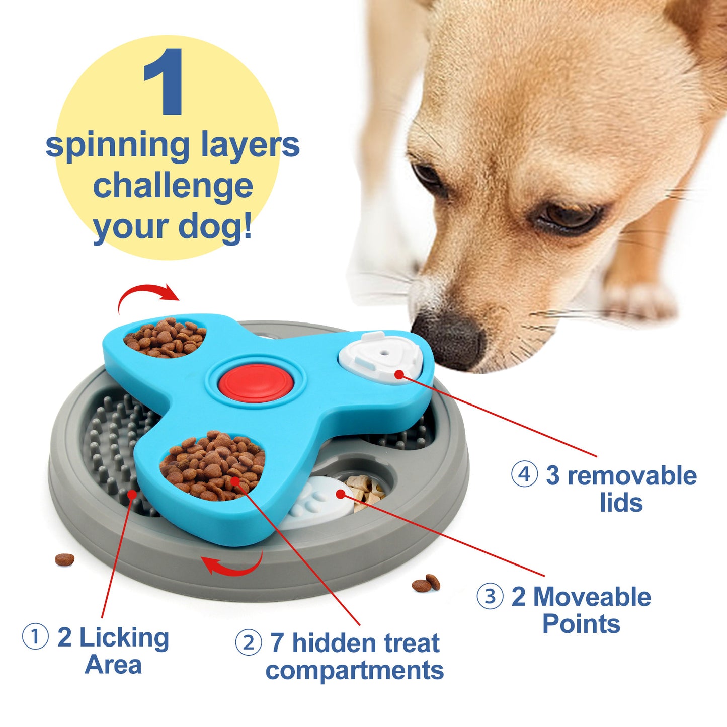 Amazon dog toys pet slow food bowl dog bowl training sound leaking food tray cat toys dog educational toys