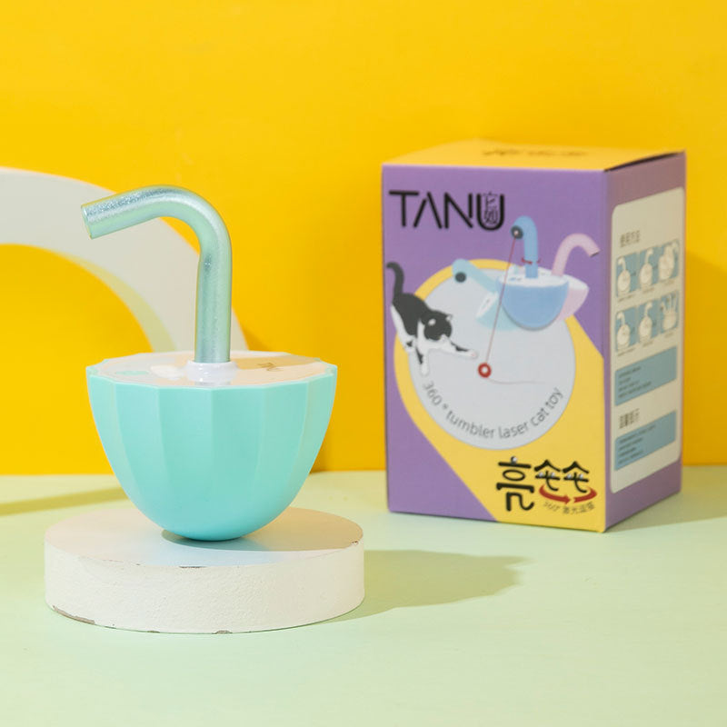 Cat Toys Intelligent Laser Pen Cat Teasing Stick Rotating Infrared Kitten Tumbler Self-Hiring Toys Wholesale