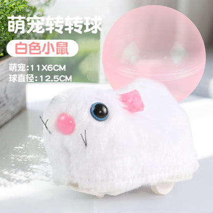 Amazon cross-border pet toys simulation hamster white rabbit electric rolling ball cat toys vibrato same pet