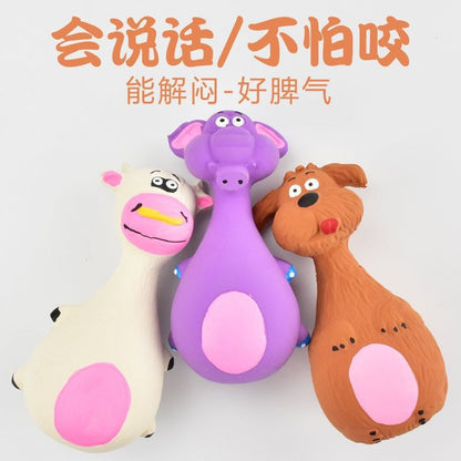 Pet supplies dog toys dog sound latex cute cartoon toys chew-resistant teething latex toys manufacturers