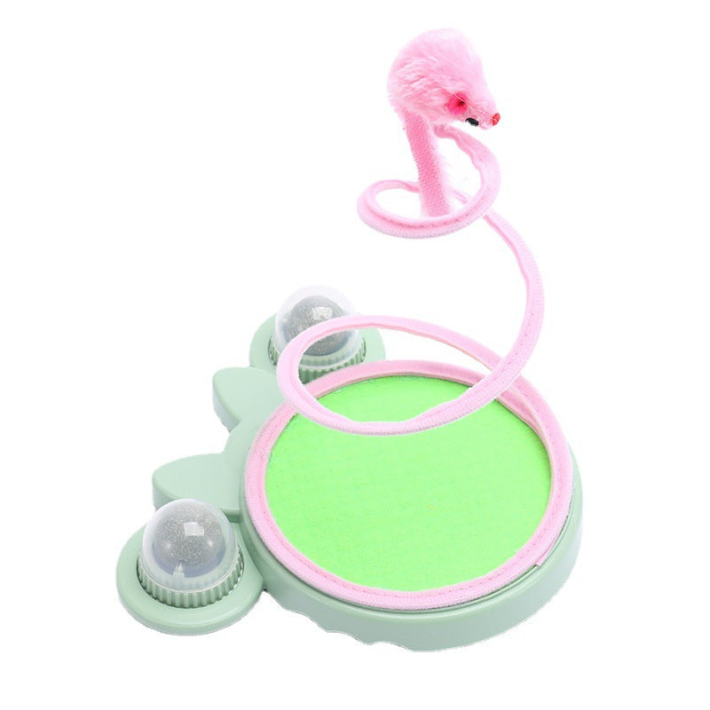 Cat Toys Spring Coil Spiral Mouse Cat Toys Cat Self-entertainment Toys Cat Scratching Board Pet Toys