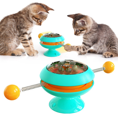 Pet supplies wholesale factory new products Amazon hot sale turntable cat toys cat teaser stick cat fight catnip ball