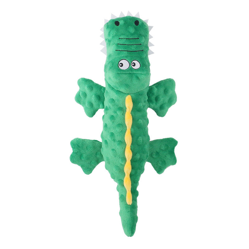 New Pet Plush Toy Sounding Crocodile Teething Resistant Cute Cartoon Dog Toy Pet Supplies