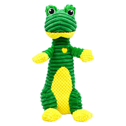 Cat and dog pet toys, plush and sound-making toys for teething, cute sika deer, frogs and other styles